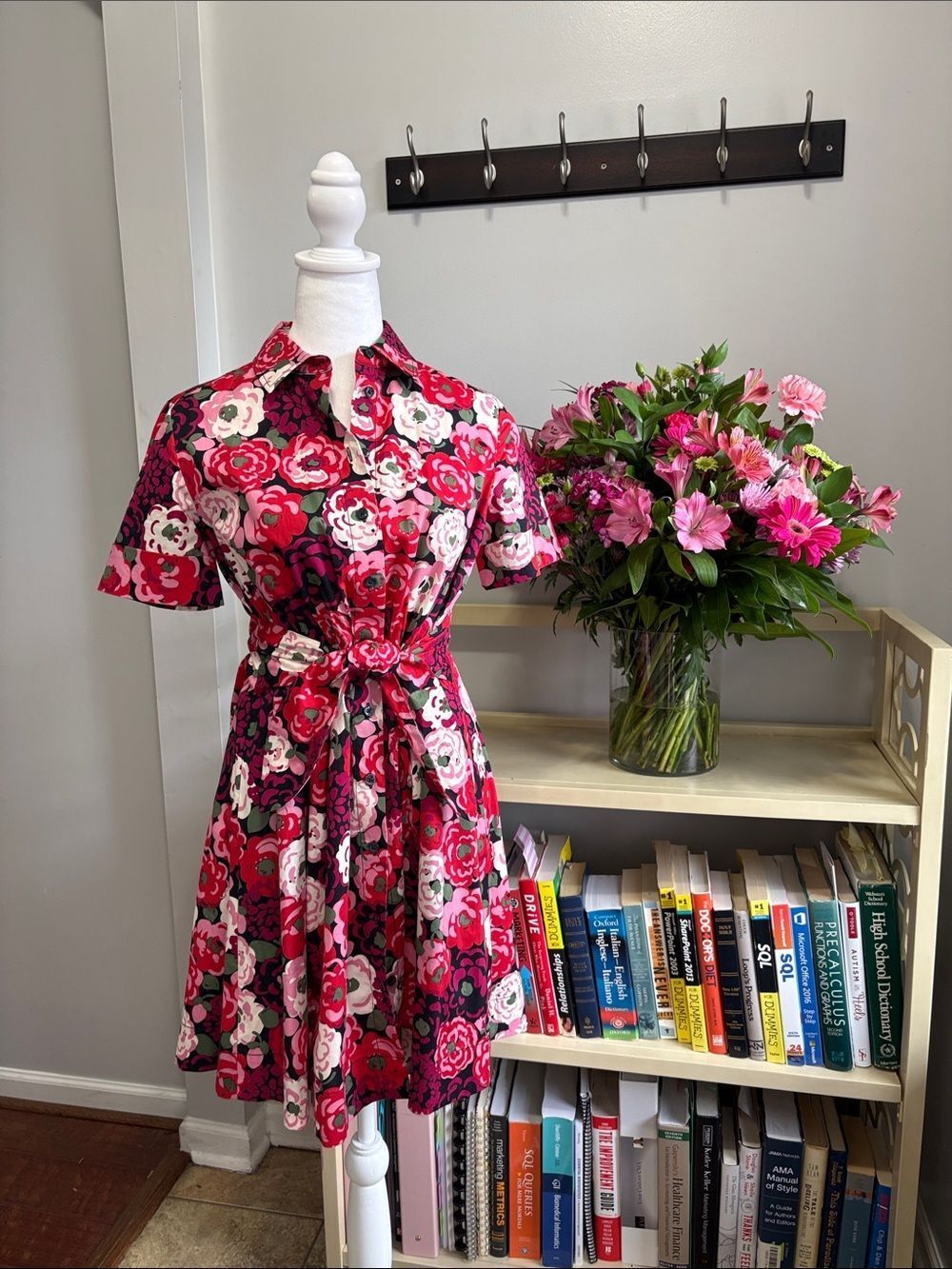 Kate Spade Rosette Bloom Tie Waist Dress